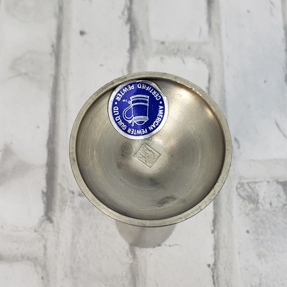 Vintage American Pewter Guild Pedestal Bud Vase - Picture 4 of 7